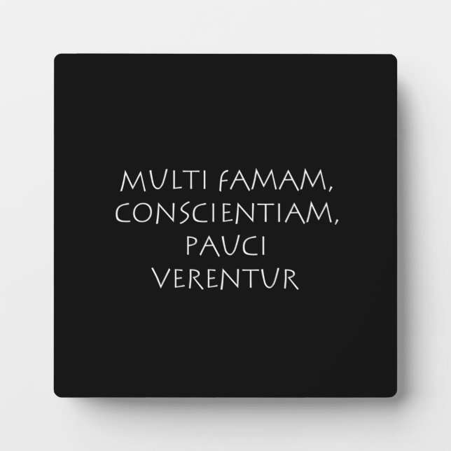 Placa Expositora Multifamam conscience pauci verentur (Frente)