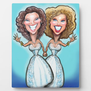 Placa Expositora Muñecas de pasteles de Boda lesbiana