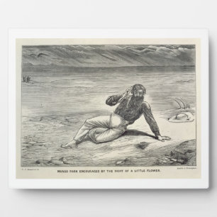 Placa Expositora Mungo Park (1771-1806) encouraged by the sight of