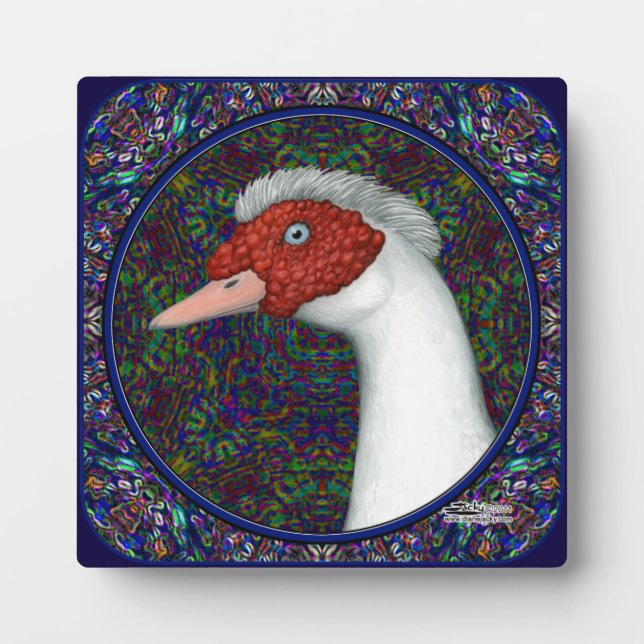 Placa Expositora Muscovy Duck Head White (Frente)