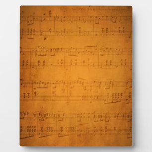 Placa Expositora Música de hojas antiguas