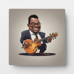 Placa Expositora músicos de jazz