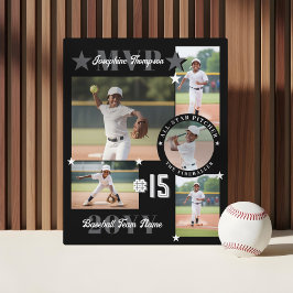 Placa Expositora MVP End of Season Baseball Player Photo Collage