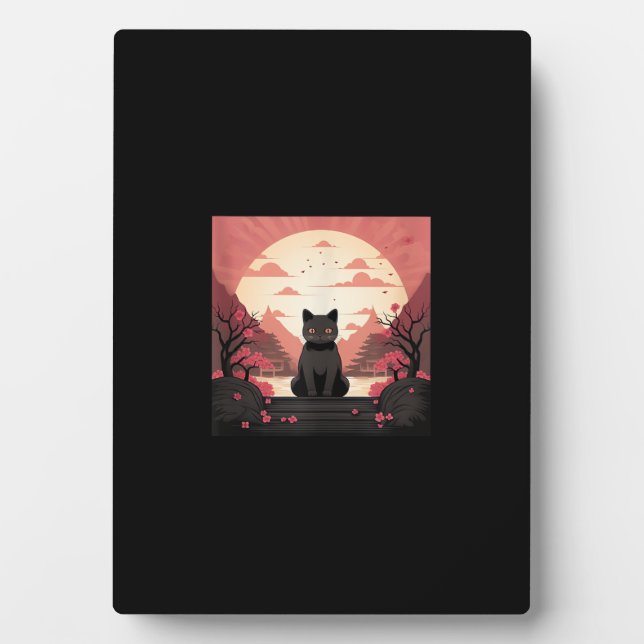 Placa Expositora Mystic Cat_ Japan's Pumpkins & Cherry Blossoms (Frente)