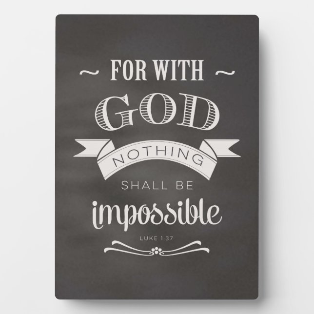 Placa Expositora Nada es imposible (Frente)