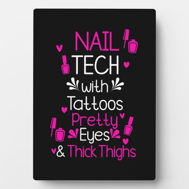 Placa Expositora Nail Tech Con Tatuajes (Frente)