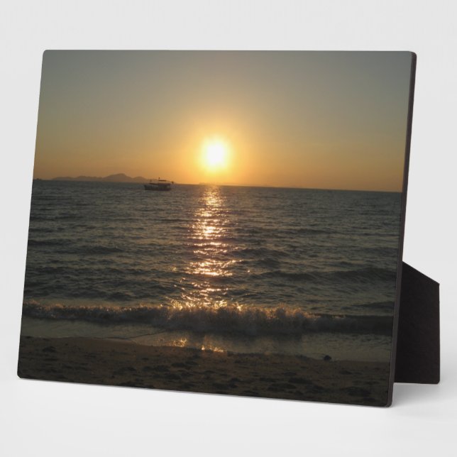 Placa Expositora Naklua Beach Sunset .. Pattaya, Chonburi, Tailandi (Lado)