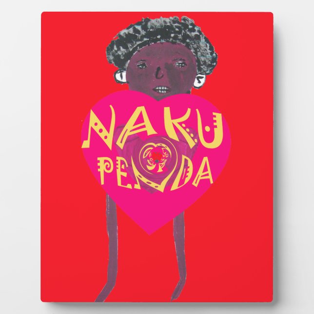 Placa Expositora Nakupenda Love Art - Swahili Heart Design (Frente)