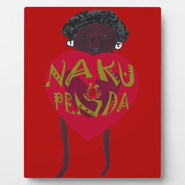 Placa Expositora Nakupenda Sana Art Print Swahili Design (Frente)