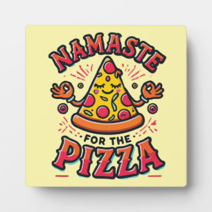 Placa Expositora Namaste para la pizza - Gracioso yoga