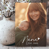 Nana Est año escritura manuscrita con foto de cora