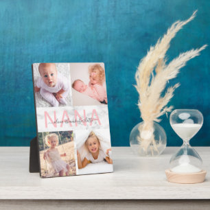 Placa Expositora Nana Grandchildren Collage de fotos Marble Rubor P