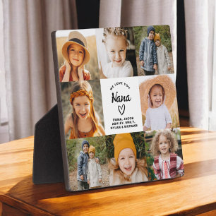 Placa Expositora Nana We Love You Heart Modern Collage de fotos