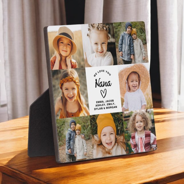 Placa Expositora Nana We Love You Heart Modern Collage de fotos (Subido por el creador)