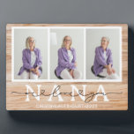 Placa Expositora Nana We Love You Heart Script 3 Photo Gift<br><div class="desc">Nana We Love You Heart Script 3 Photo Gift placa perfecta como regalo para tu nana o abuela en su cumpleaños o para el día de la madre.</div>