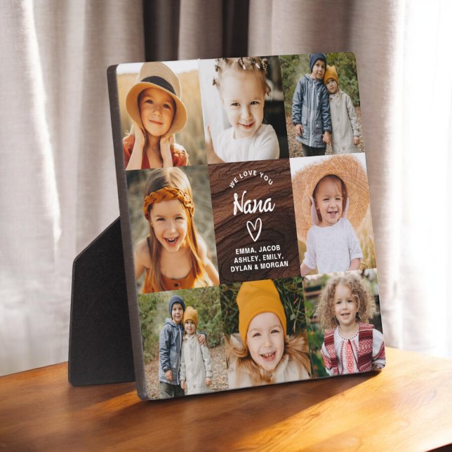 Placa Expositora Nana We Love You Hearts Wood Collage de fotos (Subido por el creador)