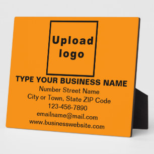 Placa Expositora Naranja de información de negocios Color Rectangle
