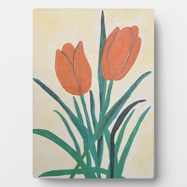 Placa Expositora Naranja Tulips (Frente)