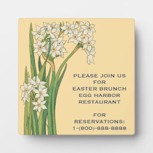 Placa Expositora Narciso Art Nouveau – Pascua