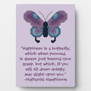 Placa Expositora Nathaniel Hawthorne Butterfly Happiness Quita