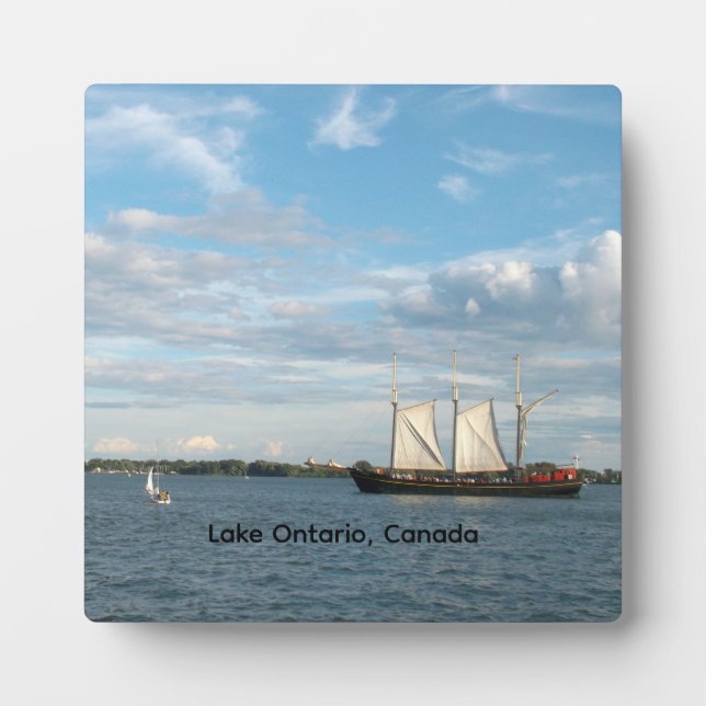 Placa Expositora Navegando en el lago Ontario  (Frente)