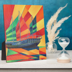 Placa Expositora Navegar fuera del barco basura