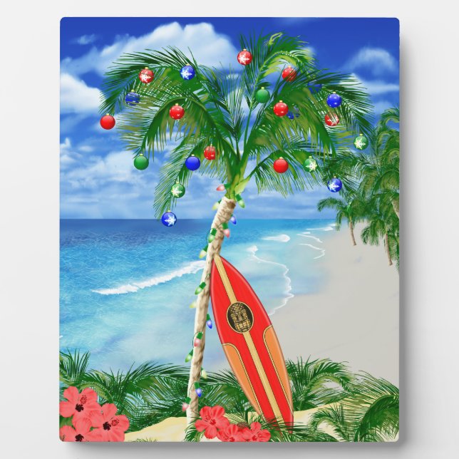 Placa Expositora Navidad de la playa (Frente)