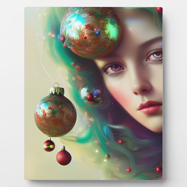 Placa Expositora Navidad Diosa Tabletop Plaque con Easel (Frente)