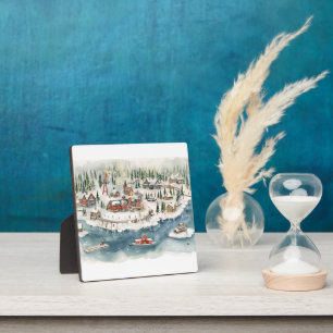 Placa Expositora Navidad Vintage Feliz