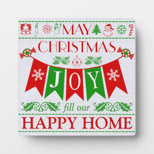 Placa Expositora Navidades Alegría Banner Mensajes de texto Pantall