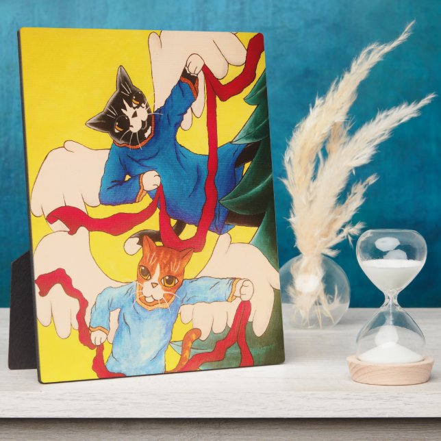 Placa Expositora Navidades Angel Cherub Cats (Lado)