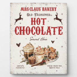 Placa Expositora Navidades de chocolate caliente de la vieja Claus