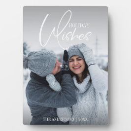 Placa Expositora Navidades de Deseos de Vacaciones Tabletop Plaque