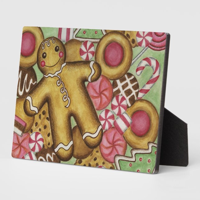 Placa Expositora Navidades de galletas de pan de jengibre decoracio (Lado)