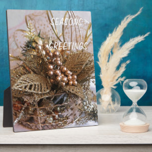 Placa Expositora Navidades de oro festivo