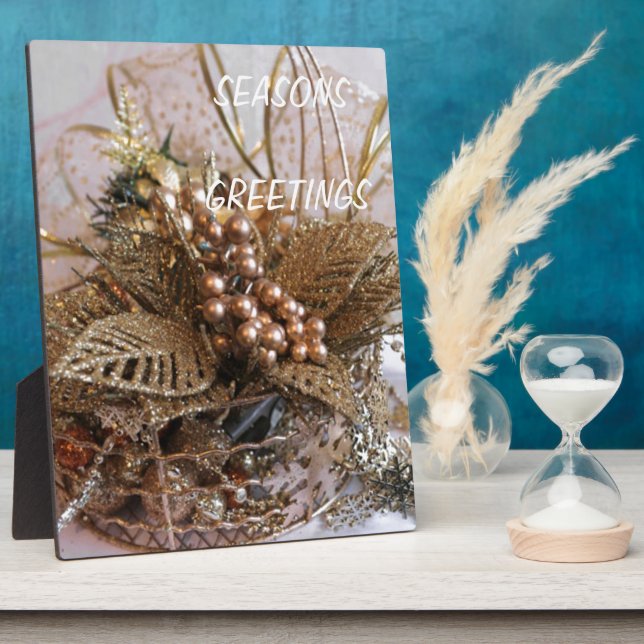 Placa Expositora Navidades de oro festivo (Lado)