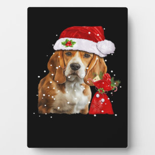 Placa Expositora Navidades De Perro Beagle En Navidades De Camisas