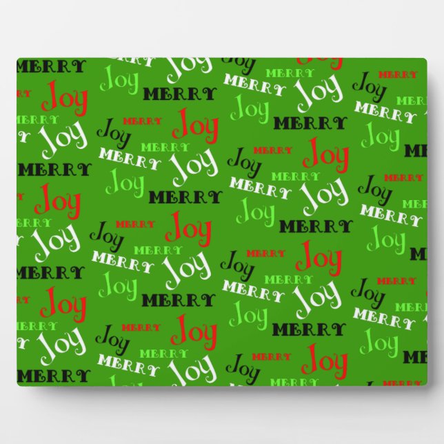 Placa Expositora Navidades de personalizable Merry Joy (Frente)