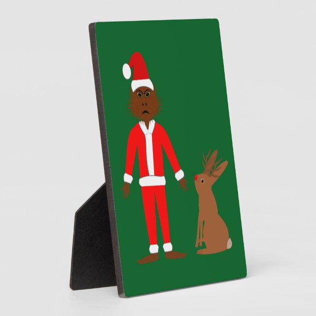Placa Expositora Navidades de Santa Sasquatch y Jackalope (Lado)