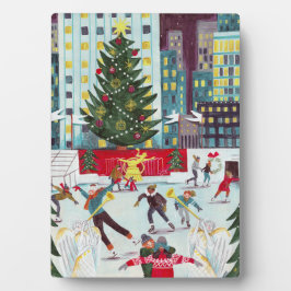 Placa Expositora Navidades del centro Rockefeller de Nueva York