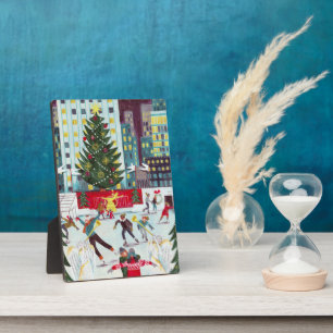 Placa Expositora Navidades del centro Rockefeller de Nueva York