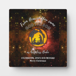 Placa Expositora Navidades del Universo de Natividad Cristiana Eleg