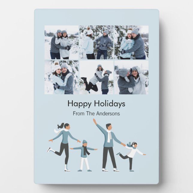Placa Expositora Navidades divertidos de la familia de invierno fot (Frente)