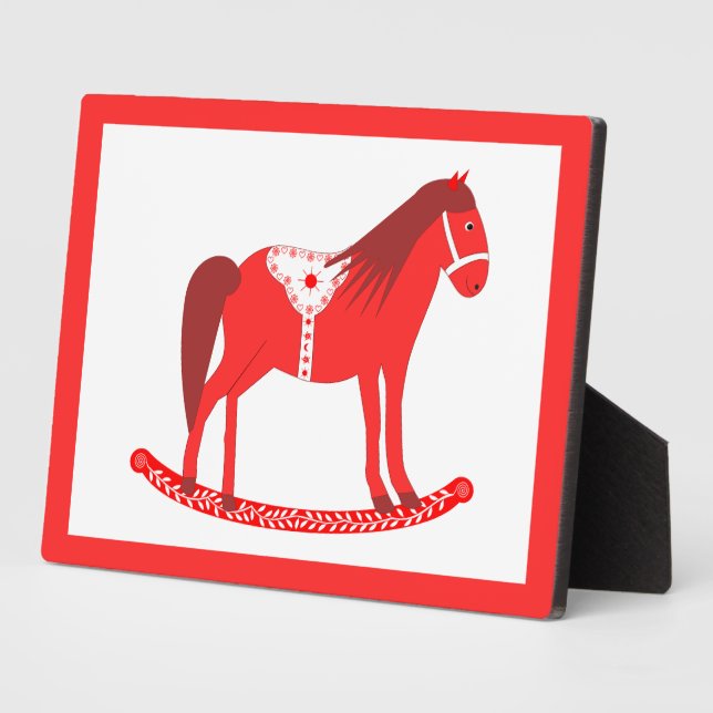 Placa Expositora Navidades escandinavos rodando caballo (Lado)