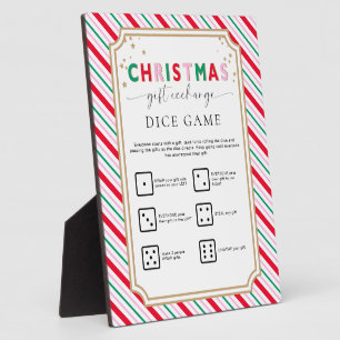 Placa Expositora Navidades festivos regalan Rótulo de juego de dado