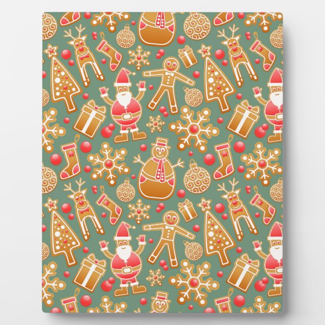 Placa Expositora navidades gingerbread santa (Frente)