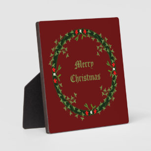 Placa Expositora Navidades góticos Personalizado Wreath