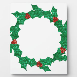 Placa Expositora navidades holly wreath