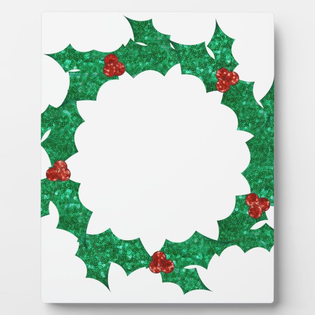 Placa Expositora navidades holly wreath (Frente)