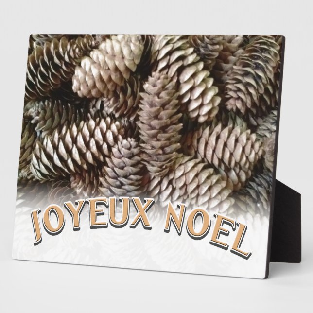 Placa Expositora Navidades Joyeux Noel Holiday Pine Cone (Lado)